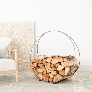 Handcrafted Steel Firewood Ring - 36" Diameter